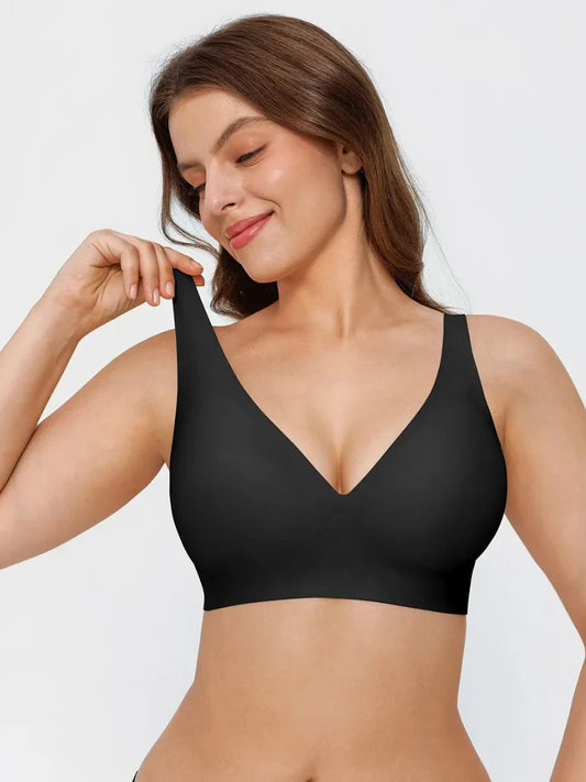 Wireless Deep V Seamless Bra | Invisible Push-Up