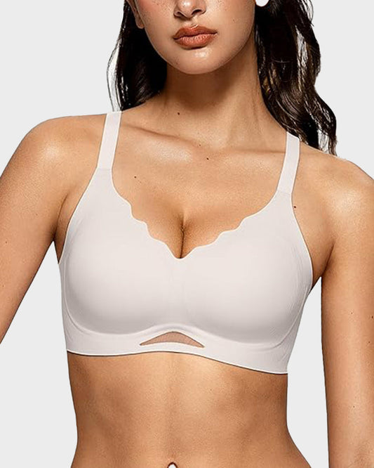 Wireless Mesh Bra | W-Shape Jelly Strip Push-Up