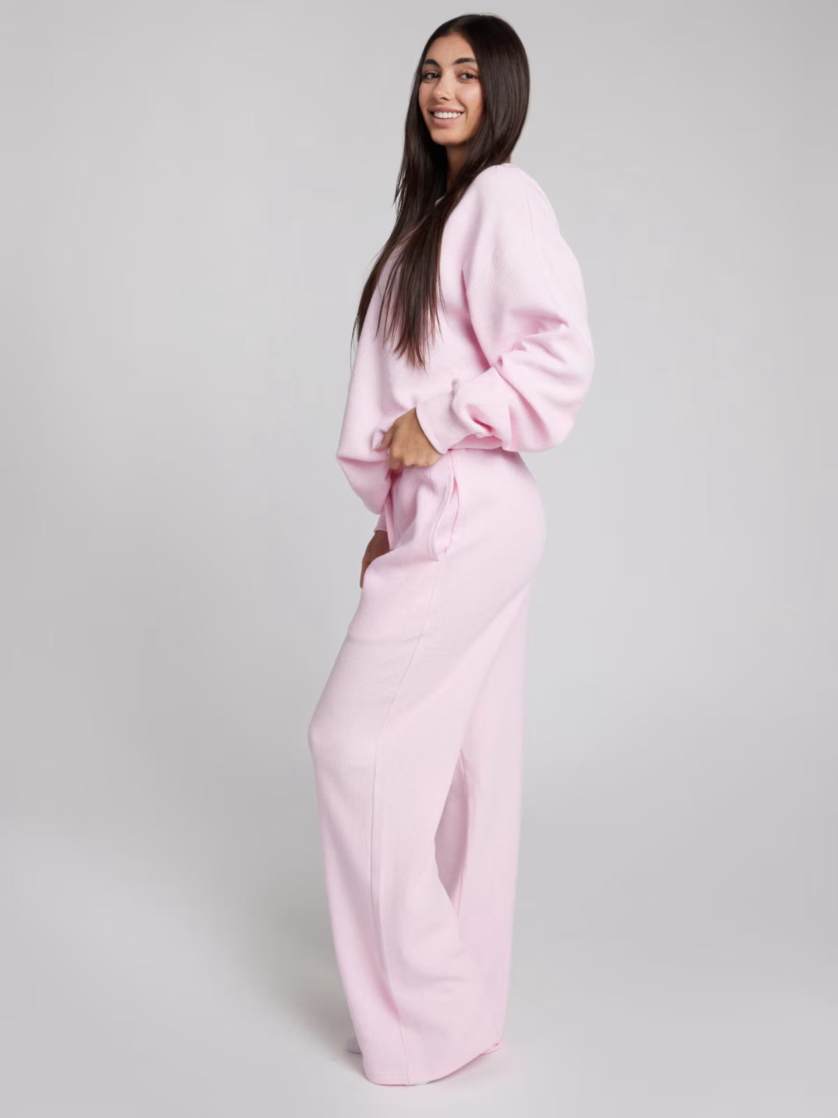 Premium Waffle Loungewear Set | Women's Long Sleeve