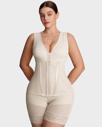 Double Tummy Control Faja | Full Body Shapewear Zip Up