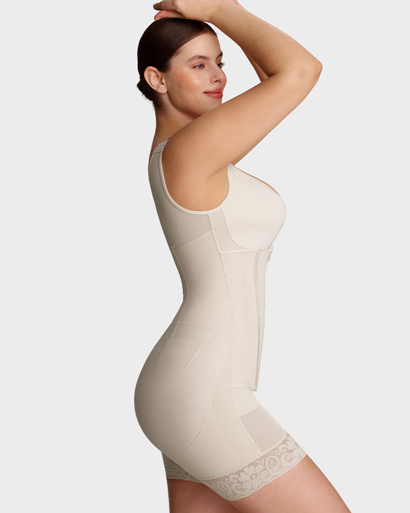 Double Tummy Control Faja | Full Body Shapewear Zip Up