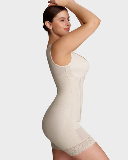 Double Tummy Control Faja | Full Body Shapewear Zip Up