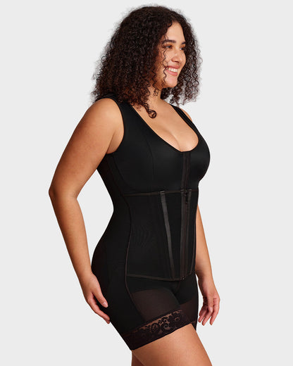 Double Tummy Control Faja | Full Body Shapewear Zip Up