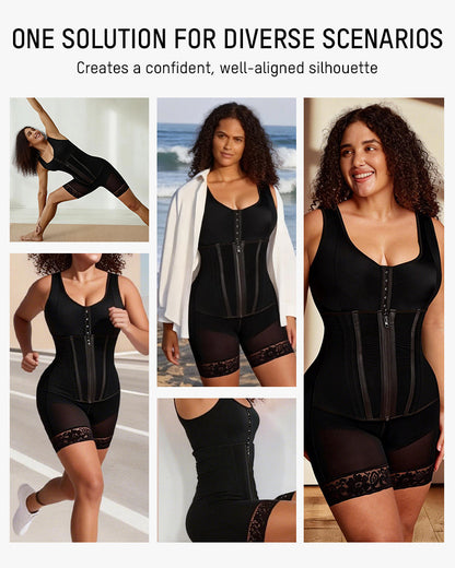 Double Tummy Control Faja | Full Body Shapewear Zip Up