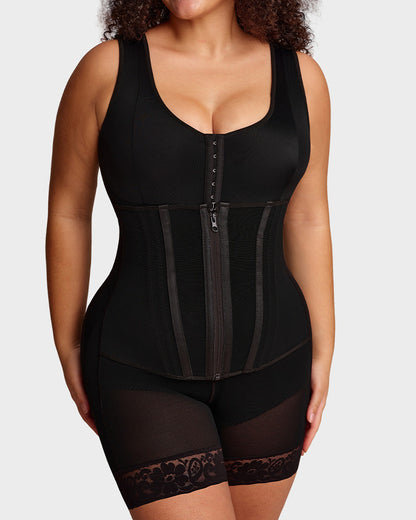 Double Tummy Control Faja | Full Body Shapewear Zip Up