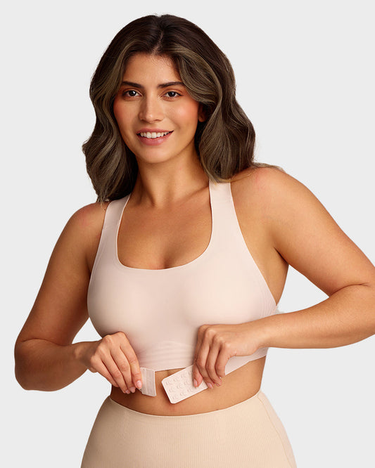 Front Closure Posture Bra | Wireless Cross Back Support