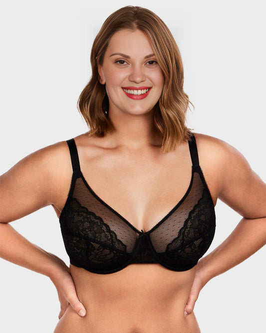 Lace Minimizer Bra | Full Coverage Plush Underwire Support