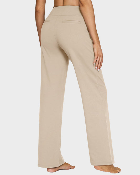 Wide Leg Yoga Trousers | High Waist Business Work Pants