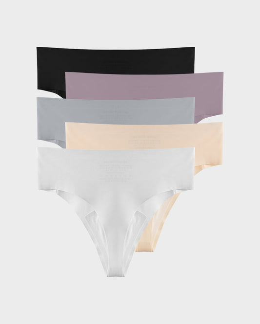 Seamless Camel Toe Cover Thong 5-Pack | No VPL Underwear