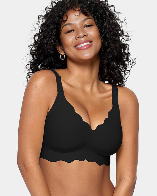 Scalloped Wireless Jelly Bra | Seamless Support Underwear