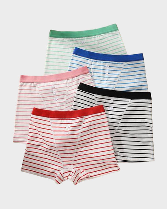 Striped Boyshort Briefs 5-Pack | Antibacterial Knickers
