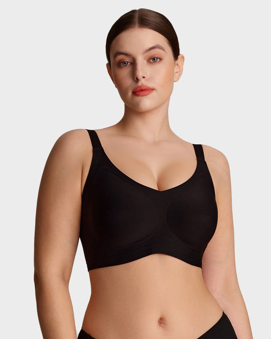 Wireless V-Neck Smoothing Bra | Back & Side Compression