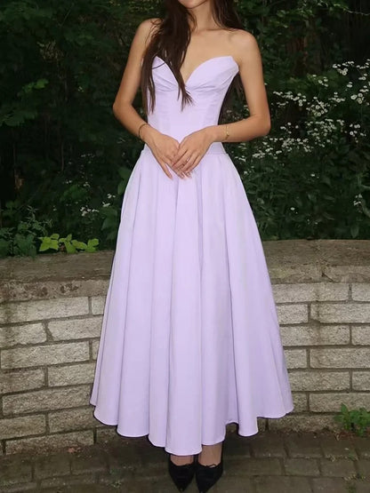 Elegance Strapless Sweetheart A-Line Prom Dress