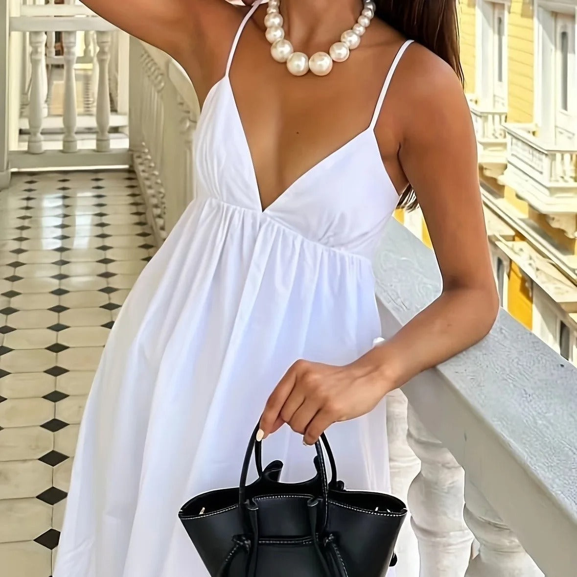 Chloe Cami V-Neck Summer Maxi Dress