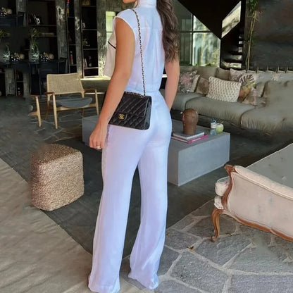 Elegant Two-Piece Top and Wide-Leg Trousers Set