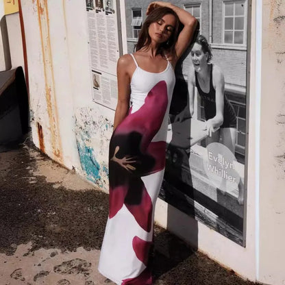 Maya Abstract Digital Print Maxi Dress