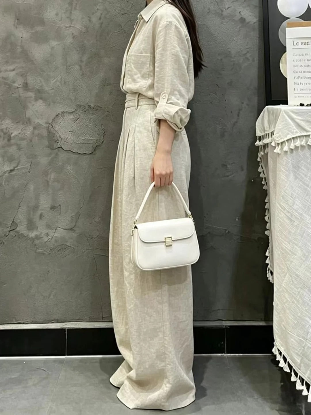 Amalfi Tailored Linen-Blend Shirt & Wide-Leg Trousers Co-Ord Set