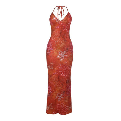 Sienna Sunset Abstract Print Maxi Dress