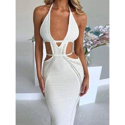 Amara Cut-Out Halterneck Maxi Dress