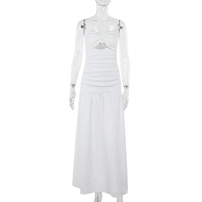 Seraphina Strapless Ruched Cutout Maxi Dress