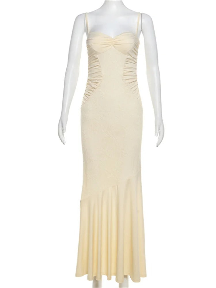 Elena Lace Corset Mermaid Maxi Dress