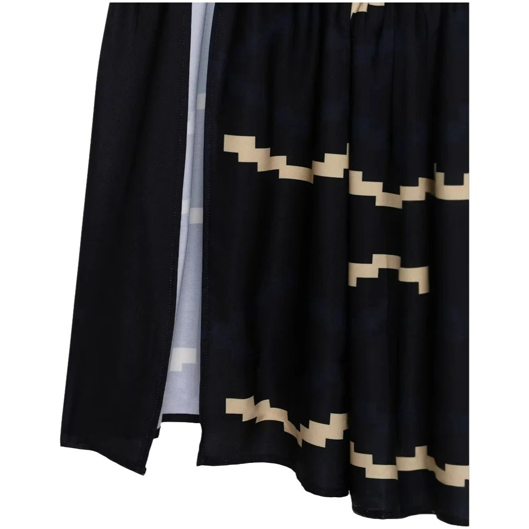 Summer Tiered Halterneck Maxi Dress with Side Slit