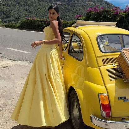 Elegance Strapless Sweetheart A-Line Prom Dress
