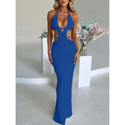Amara Cut-Out Halterneck Maxi Dress
