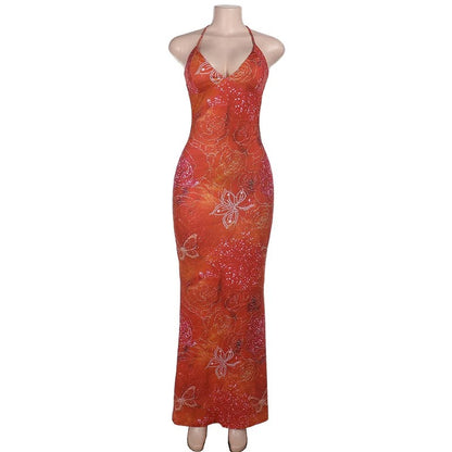 Sienna Sunset Abstract Print Maxi Dress