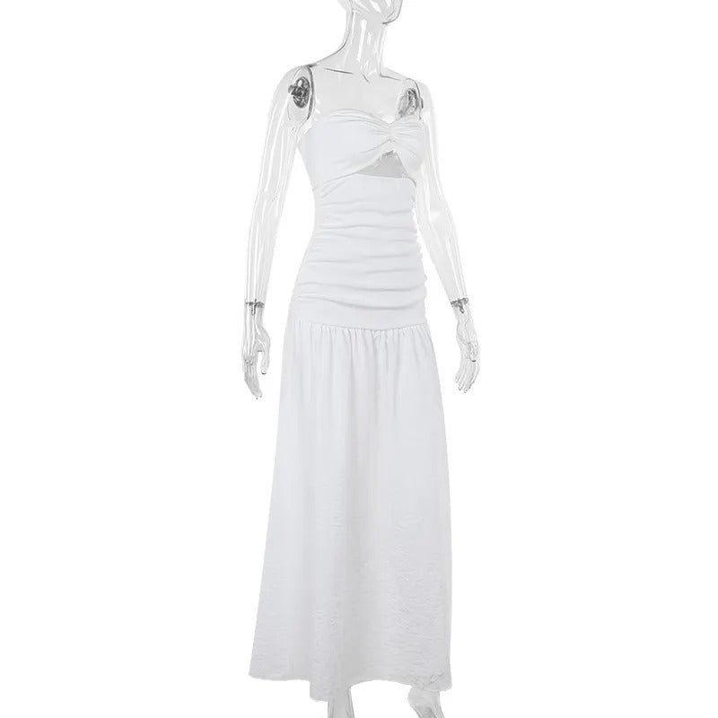 Seraphina Strapless Ruched Cutout Maxi Dress