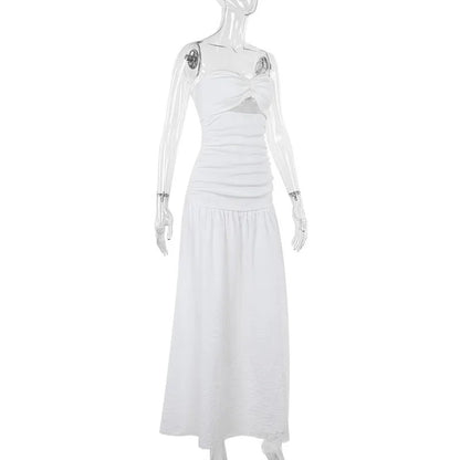 Seraphina Strapless Ruched Cutout Maxi Dress