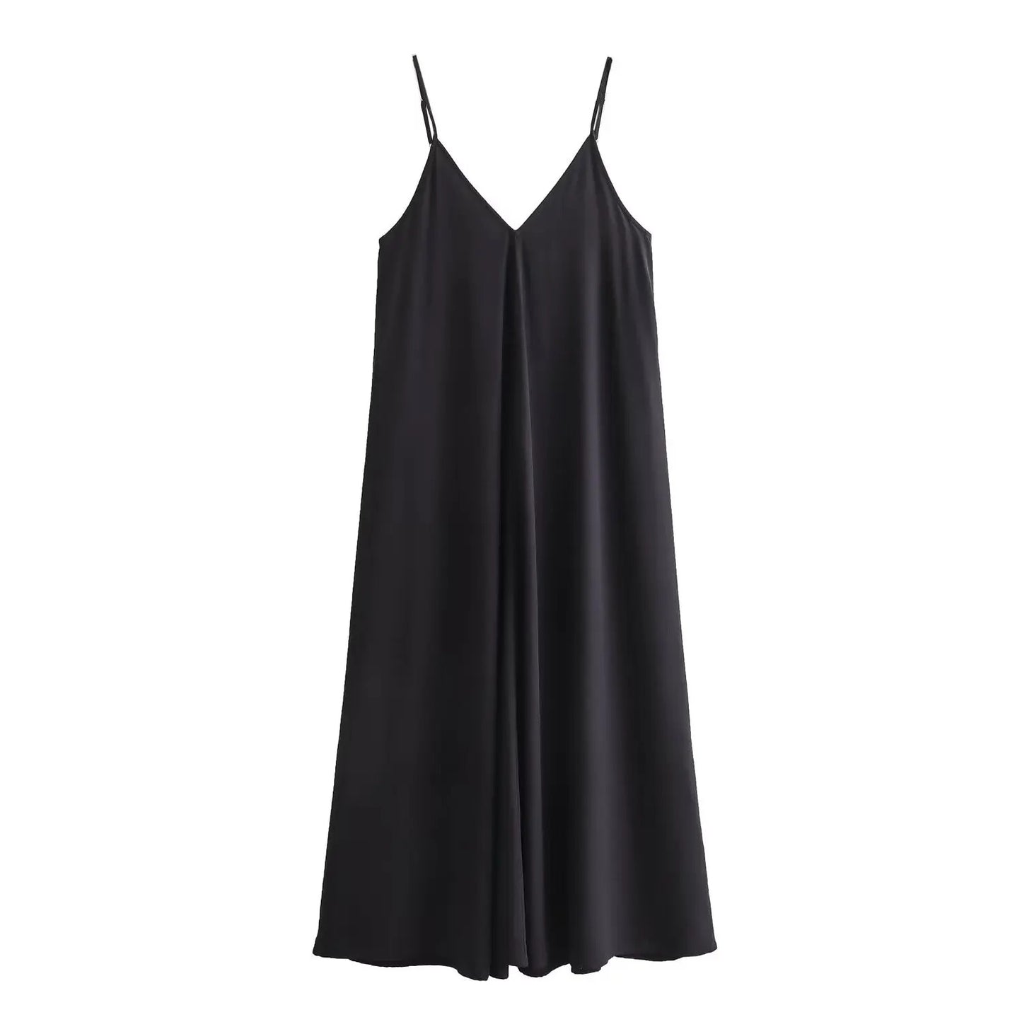 Isla Cowl-Back Flowy Slip Maxi Dress