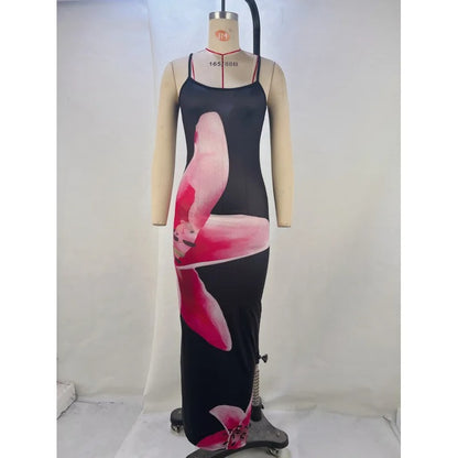 Maya Abstract Digital Print Maxi Dress