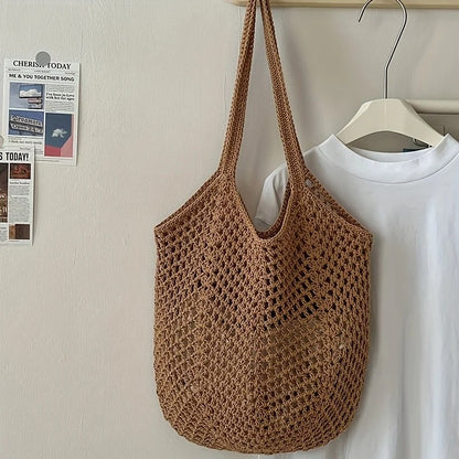 Boho Woven String Beach Market Bag