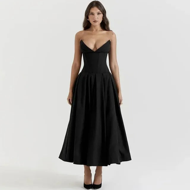 Elegance Strapless Sweetheart A-Line Prom Dress
