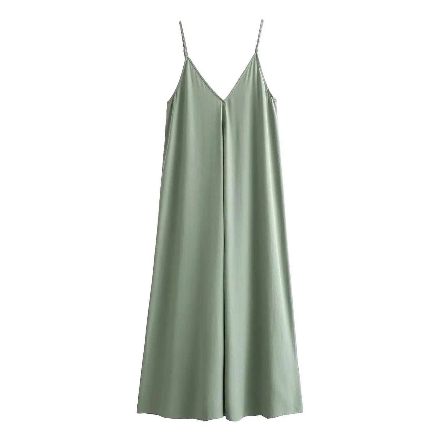 Isla Cowl-Back Flowy Slip Maxi Dress