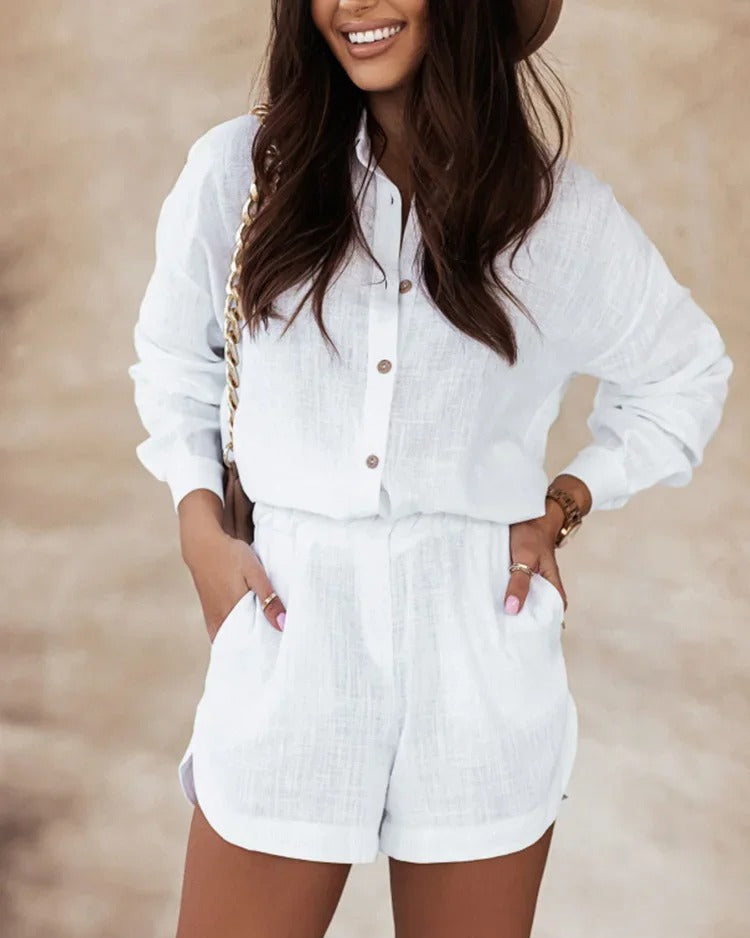 Sienna Vibrant Abstract Print Shirt & Shorts Co-ord