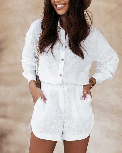 Sienna Vibrant Abstract Print Shirt & Shorts Co-ord